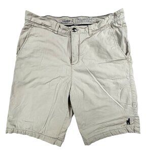 Johnnie-O Tailgaters Shorts Beige Bottle Opener Lined Insulated Chino Men's 34